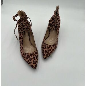 JustFab Women's Leopard Print Heels SIze 10M